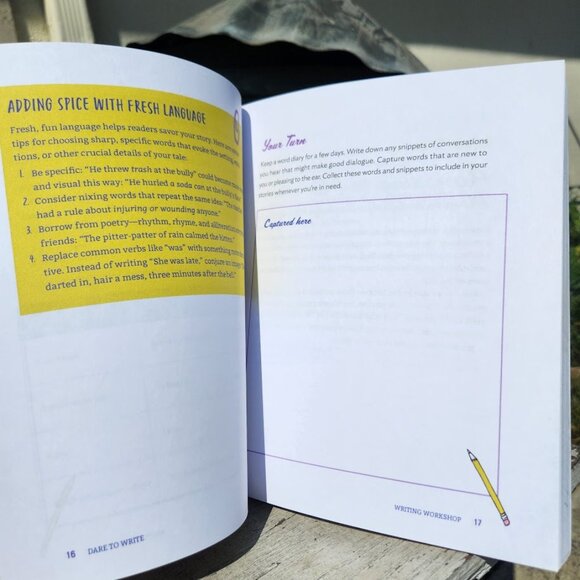 Dare to Write Creative Writing Prompts Book Notebook Journal Literature - Picture 10 of 11